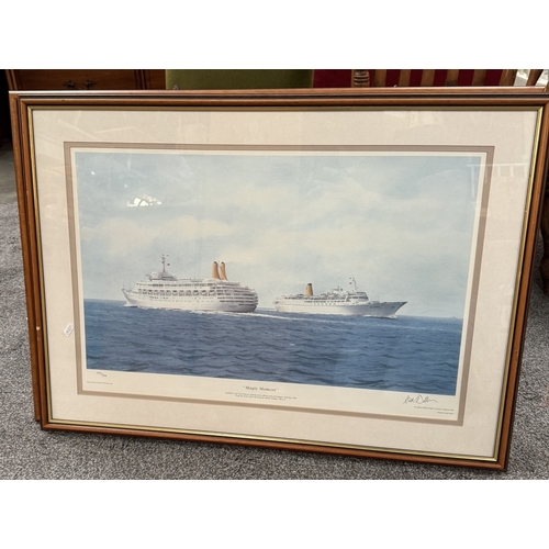 839 - 2 Limited edition signed prints of Canberra no 359/500 Magic Moment Canberra & Sea Princess 359 / 50... 