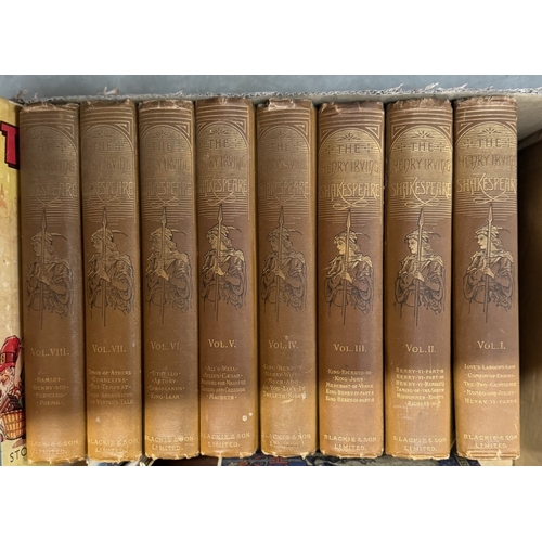 856 - 8 Illustrated volumes of The Works Of Shakespeare (Blackie & Son Limited), Some annuals & other stor... 