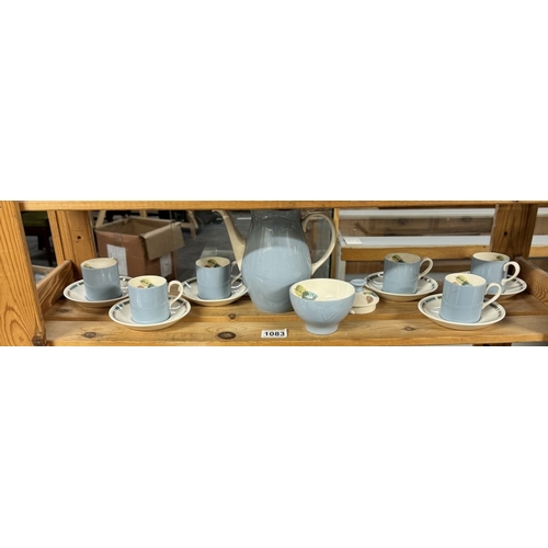 1083 - A Wedgwood coffee set (Rim of Coffee pot has flea sized chip)