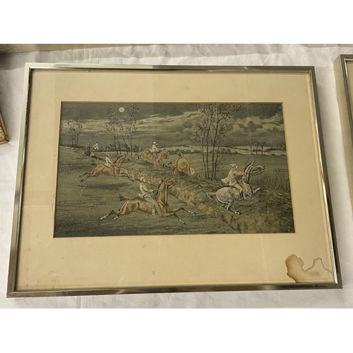 913 - 5 framed & glazed pictures/engravings of horse racing, image 18.7cm x 31.3cm, frame 31cm x 41.3cm CO... 