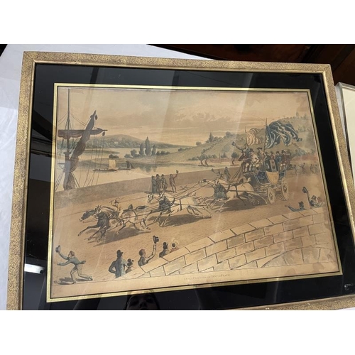 913 - 5 framed & glazed pictures/engravings of horse racing, image 18.7cm x 31.3cm, frame 31cm x 41.3cm CO... 