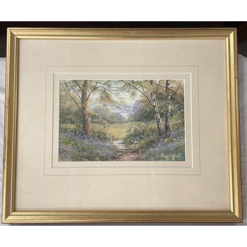 917 - 4 framed & glazed country scenes signed Hilary Scoffield, A quantity of good framed & glazed waterco... 