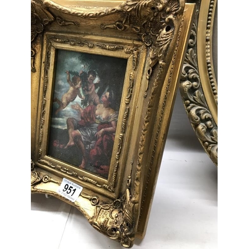 951 - A 20th century gilt framed picture signed R. Wilson