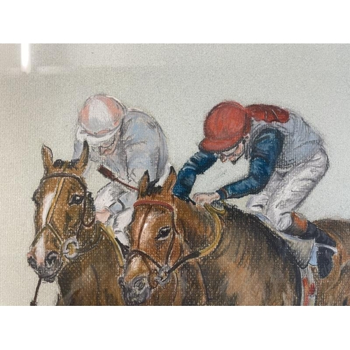 965 - 2 framed & glazed race horse pictures