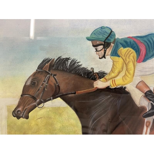 965 - 2 framed & glazed race horse pictures