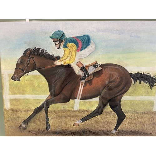 965 - 2 framed & glazed race horse pictures