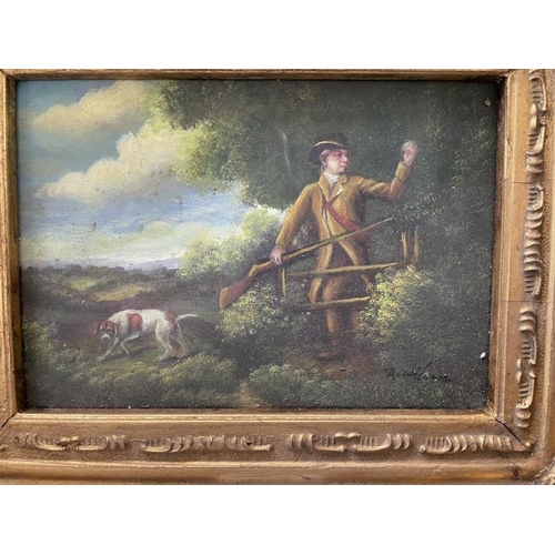 966 - A 20th century framed picture of a huntsman