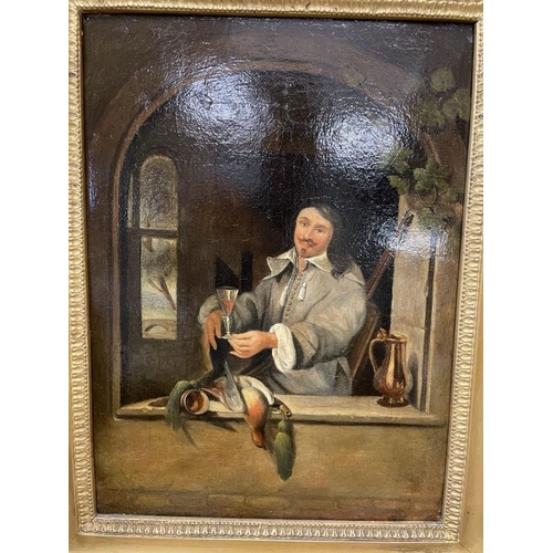 975 - A Victorian painting in gilded frame painted on canvas