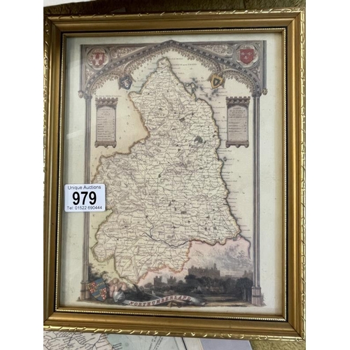 979 - A collection of 20th century maps, some framed & glazed