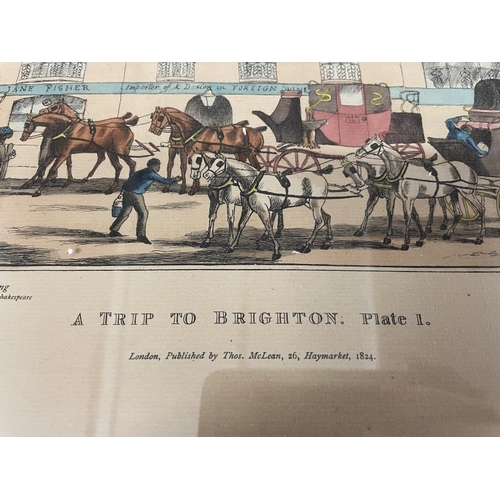 994 - A set of 4 good oblong prints, trip to Brighton, No. 1-2-3 & 4