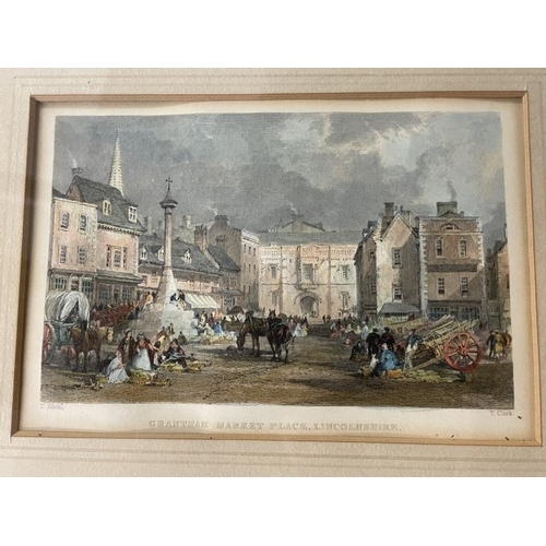 996 - A framed & glazed print 'a view of the remains of Spalding Abbey & 2 Lincolnshire engravings