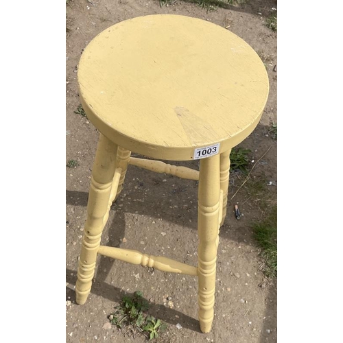 1003 - 1x wooden painted stool