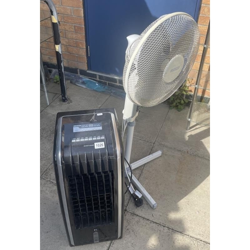 1026 - A Heater and tall fan