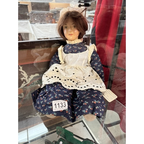 1133 - A Victorian wax doll