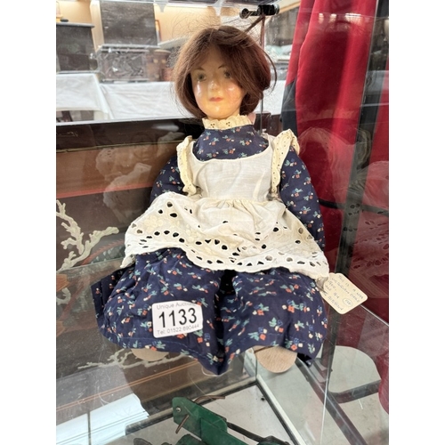 1133 - A Victorian wax doll