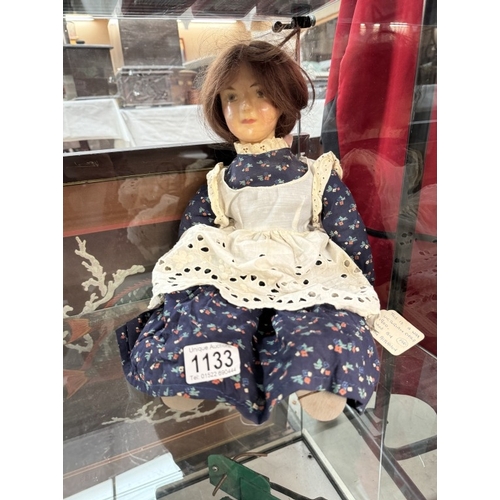 1133 - A Victorian wax doll