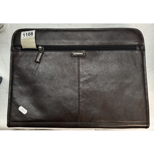 1108 - A Hidesign underarm briefcase and 2 other leather document holders