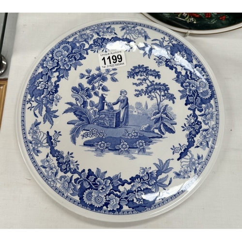 1199 - 3 cake platters, 2 Spode and a Royal Worcester