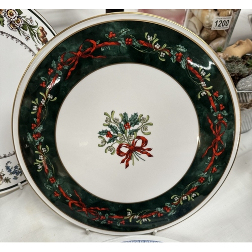 1199 - 3 cake platters, 2 Spode and a Royal Worcester