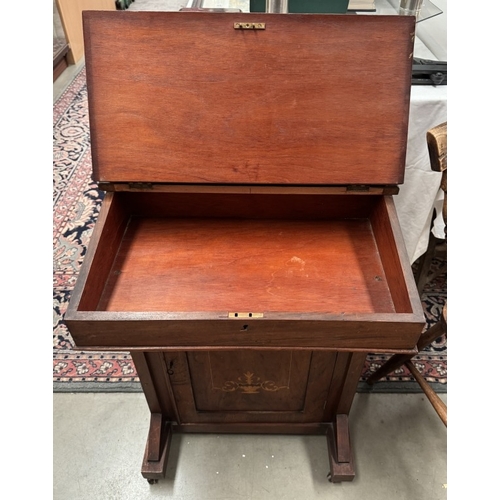 1223 - A Victorian inlaid Davenport desk