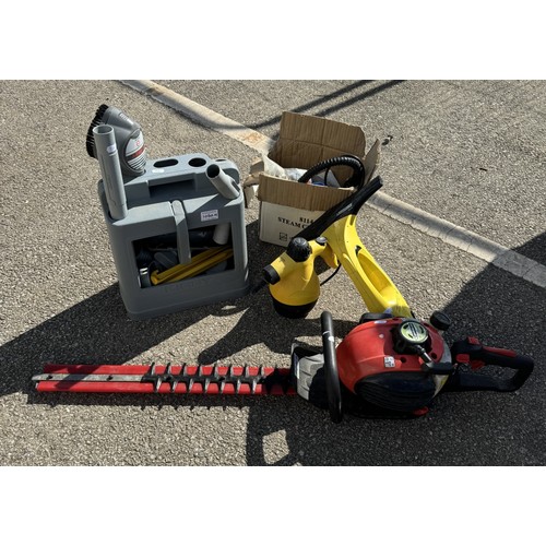 1060M - A petrol hedge trimmer, Karcher window vac, steam cleaner etc