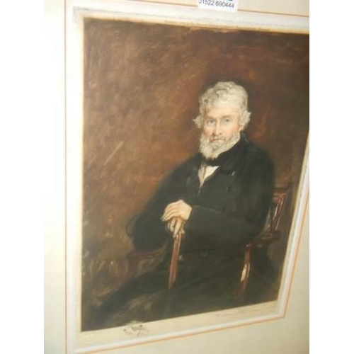 632 - A  framed and glazed portrait print signed T Hamilton Crawford, COLLECT ONLY.