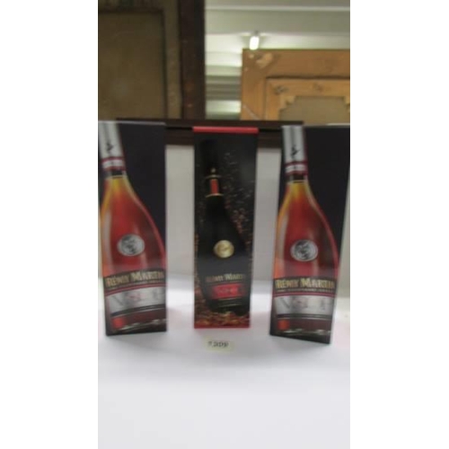 1309 - Three Remy Martin fine champagne cognac.