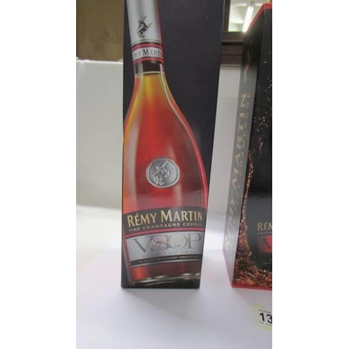 1309 - Three Remy Martin fine champagne cognac.