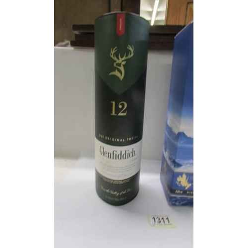 1311 - A Glenfiddich 12 year whisky and a Talisker Skye single malt whisky.