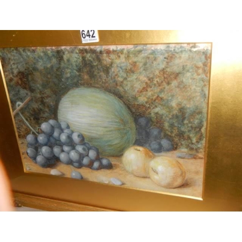 642 - An early 20th century gilt framed and glazed still life study. COLLECT ONLY.