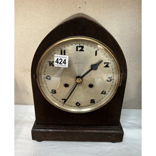 424 - A bracket clock COLLECT ONLY