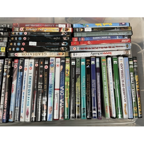 437 - A large box of DVDs