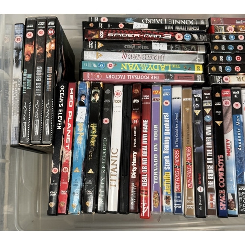 437 - A large box of DVDs