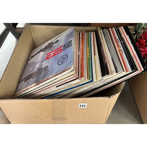 444 - A box of vinyl records including Country, Brass bands etc