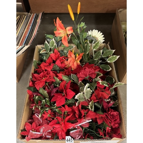 445 - A box of artificial flowers