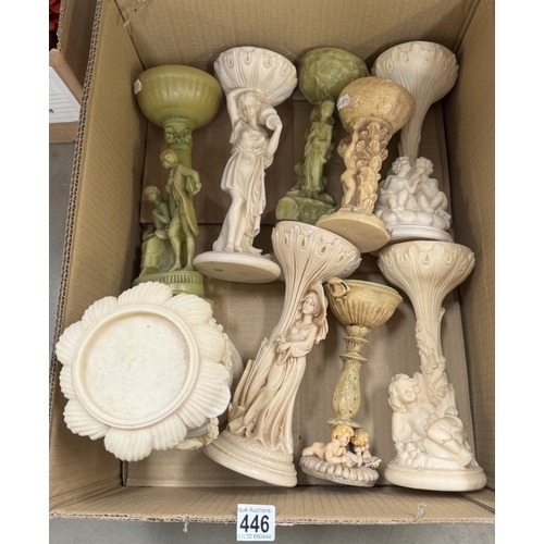 446 - A quantity of classical style figure stands