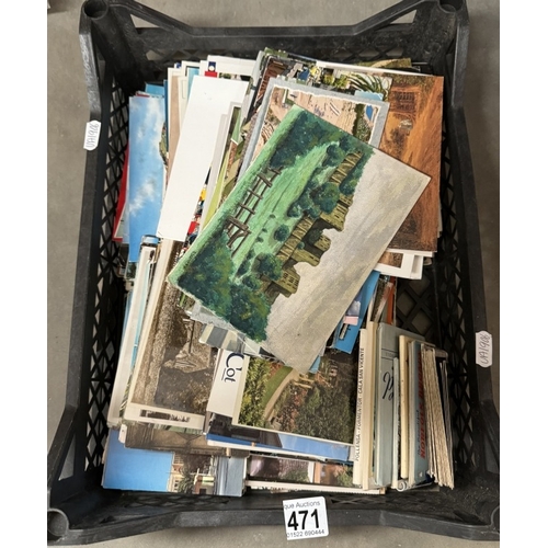 471 - A box of postcards etc