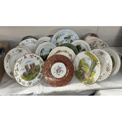 503 - A good lot of collectible plates including Wedgwood, Royal Doulton, Minton etc