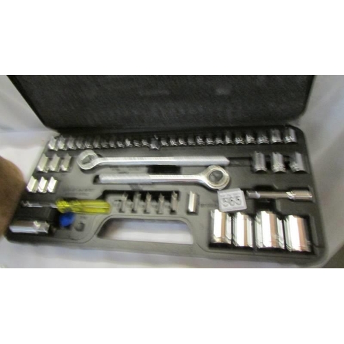 565 - A cased socket set.