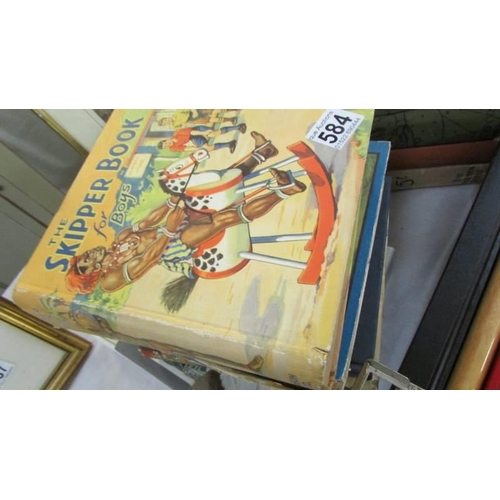 584 - A large quantity of children's books and annuals.