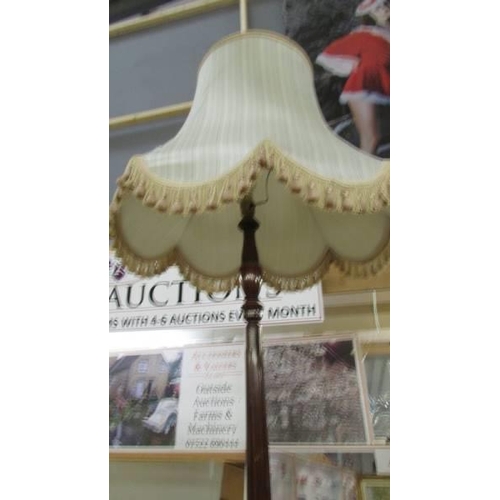 595 - A good quality standard lamp with shade COLLECT ONLY.