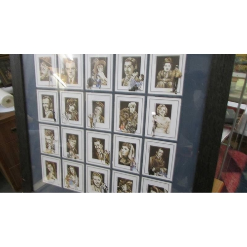 596 - Three sets of framed cigarette cards (Dogs missing glass), COLLECT ONLY.