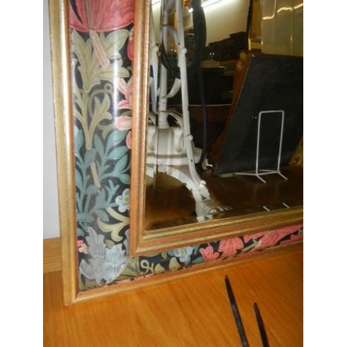 669 - A framed bevel edged mirror, COLLECT ONLY.