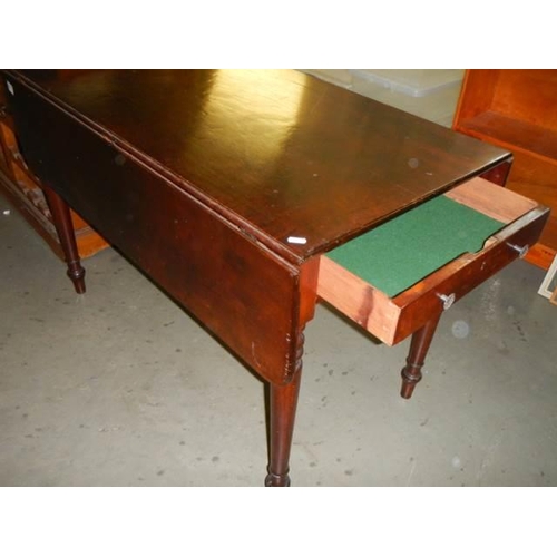 677 - A late Victorian mahogany Pembroke table, COLLECT ONLY.