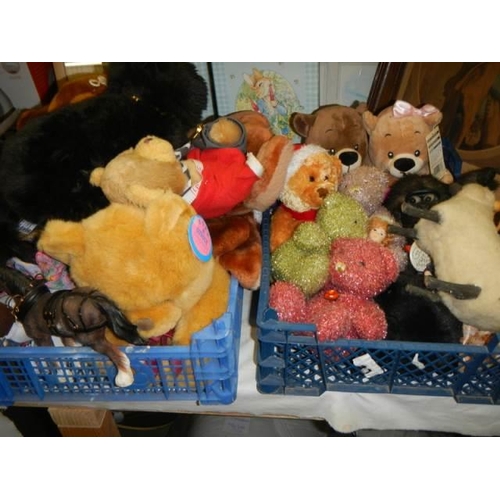 708 - A mixed lot of soft toys.