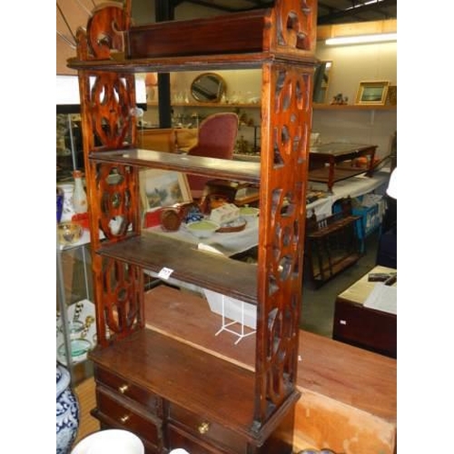 717 - A good mahogany bookcase with drawers in the base. COLLECT ONLY.