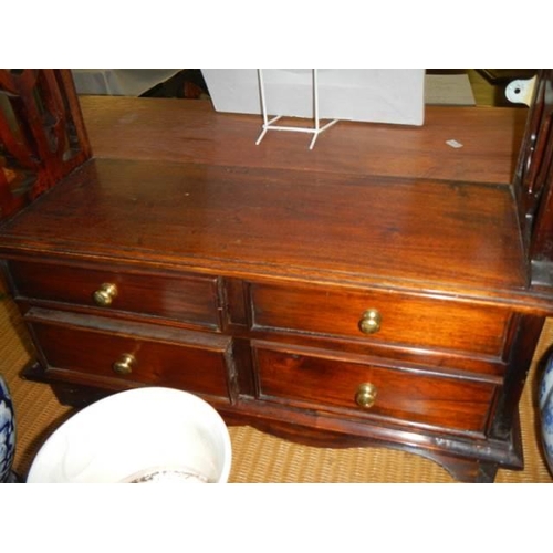 717 - A good mahogany bookcase with drawers in the base. COLLECT ONLY.