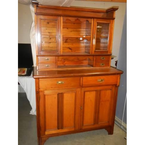 740 - A late Victorian mahogany dresser, COLLECT ONLY.