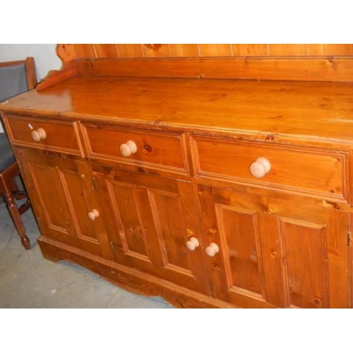 748 - A good mid 20th century pine open rack dresser, COLLECT ONLY.