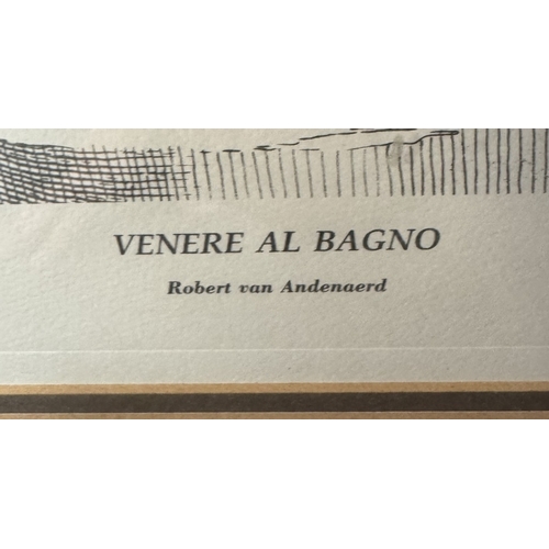 18 - A framed print titled Venere Al Bagno